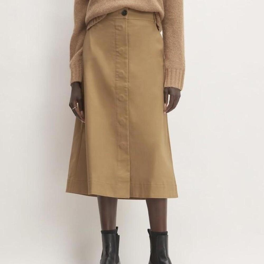 Everlane / structured A-line cotton skirt